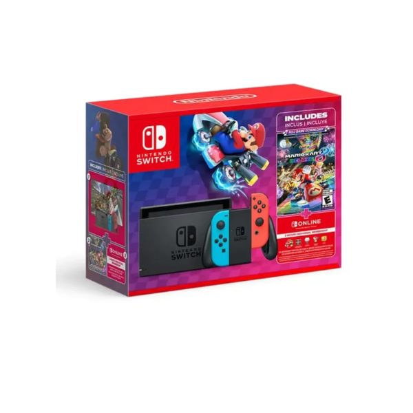 Nintendo Switch (Neon) + Mario Kart 8 + Online