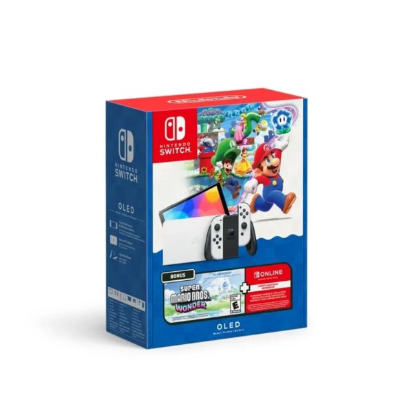 Nintendo Switch OLED + Mario Bros. Wonder + Online