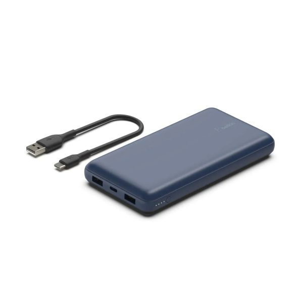 Belkin 20,000mAh 15W Power Bank with USB-C Cable — Grey